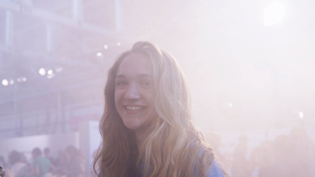 actress smiling at event