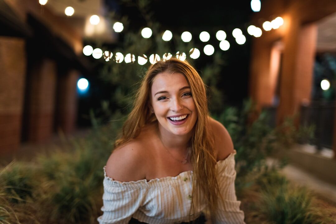 actress smiling at event