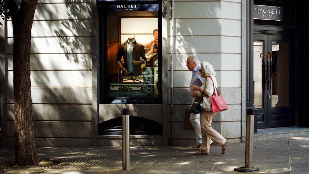 couple walking in city