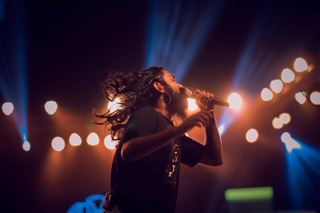 musician performing live